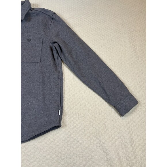 Onia Brushed Flannel Shirt Essential Heavy-Weight Overshirt | Gray | Mens Medium - Picture 3 of 13